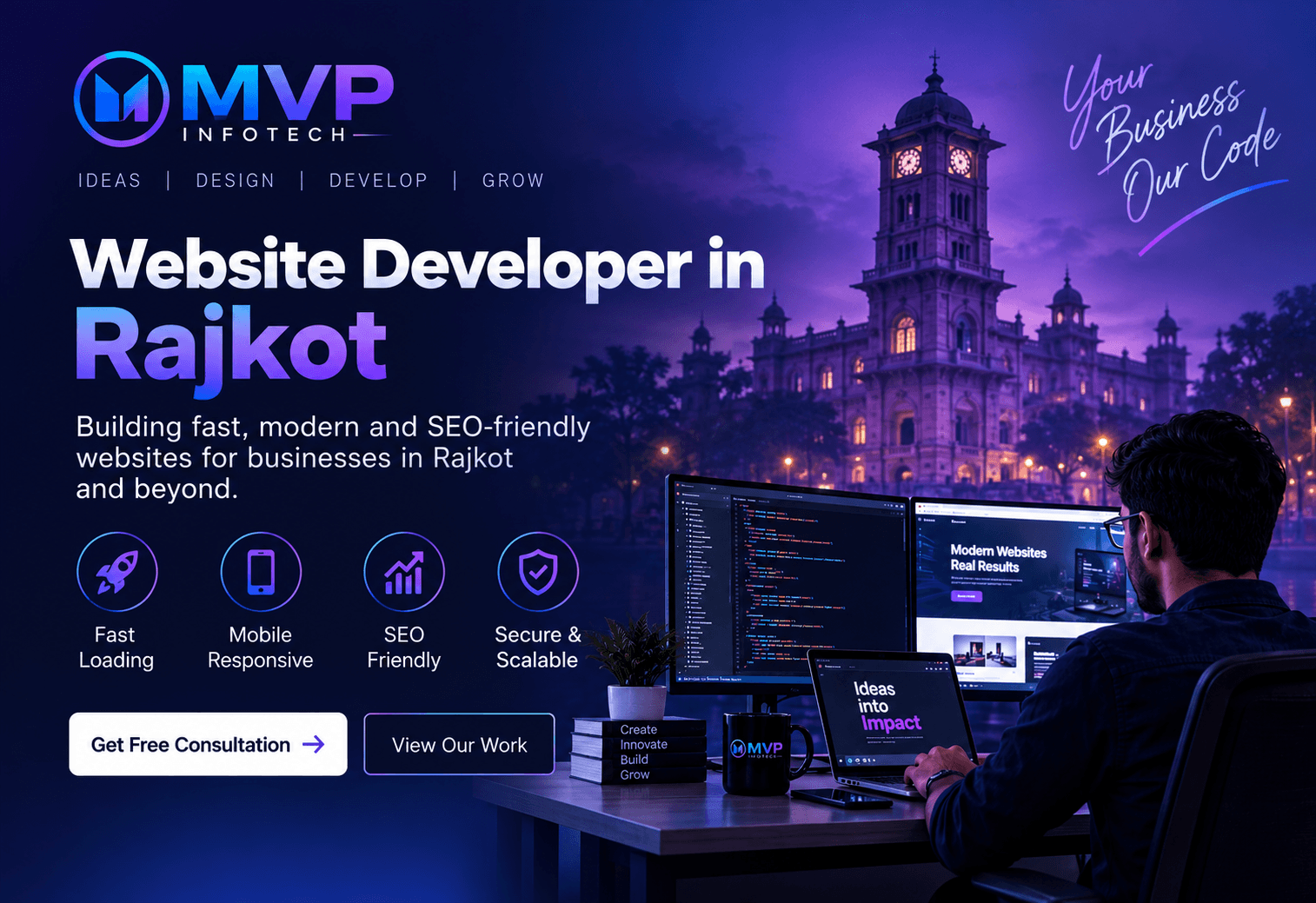 MVP InfoTech website developer in Rajkot